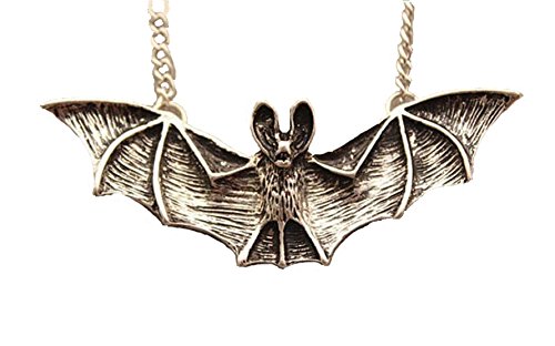 [중고] [미사용 · 미개봉품] 3d Bat 목걸이, 레트로 실버 Bat 펜던트, 귀여운 목걸이, 패션 목걸이, Bat 목걸이