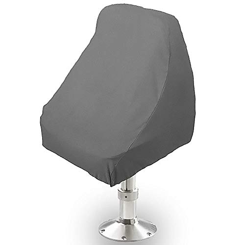 š̤ۡѡ̤ʡBoat Seat Cover Helm / Helmsman / Bucket Single Seat Storage Cover - 50cm L x 60cm W x 60cm H - Grey Heavy Duty Water, Mildew, and UV R