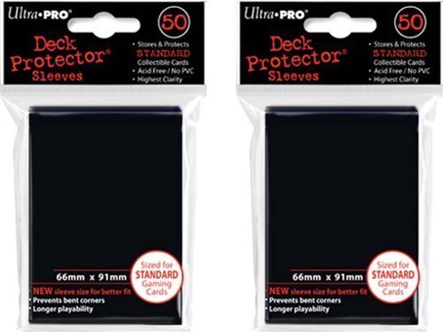 š̤ۡѡ̤ʡ(100x) Ultra PRO Black Deck Protectors Sleeves Standard ...
