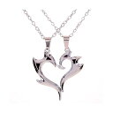 yÁzygpEJizYazilind 2pcs Mens Womens Puzzle Stainless Steel Love Pendant Couple Necklace Gift 43cm