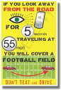 【中古】【未使用・未開封品】ショートメッセージ???Football Field???新しい健康と安全ポスター(2)