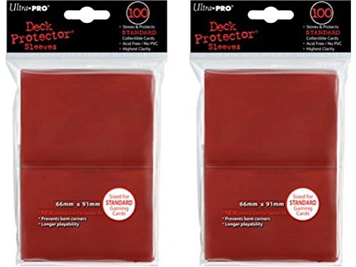 š̤ۡѡ̤ʡ200 Ultra-Pro Red Deck Protector Sleeves 2-Packs - Stand...
