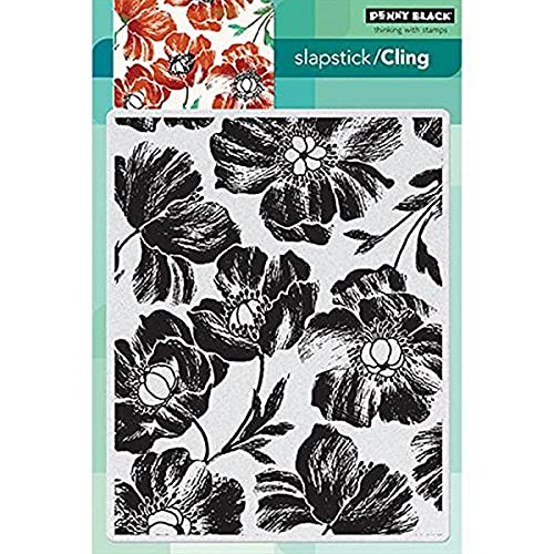 Penny Black Cling Rubber Stamp 5"X7.5" Sheet-Poppy Pattern (並行輸入品)