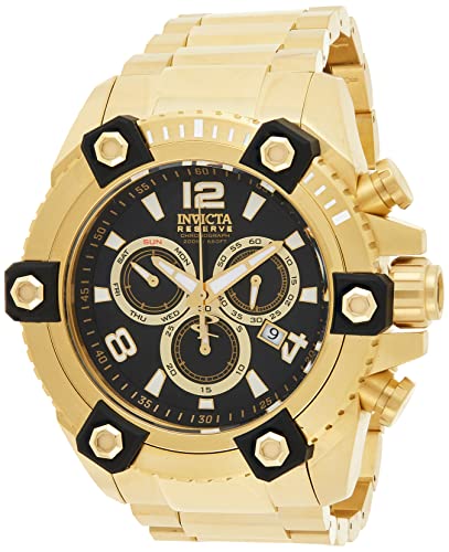 Invicta Men's 'Reserve' Swiss Quartz Stainless Steel Casual Watch%カンマ% Color:Gold-Toned (Model: 15827)
