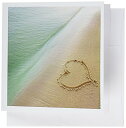 yÁzygpEJizSwag Designs Love Theme???Heart Shape Symbolizing LoveAn[gCarved in Sand on the beach???O[eBOJ[h Set of 12 Gree