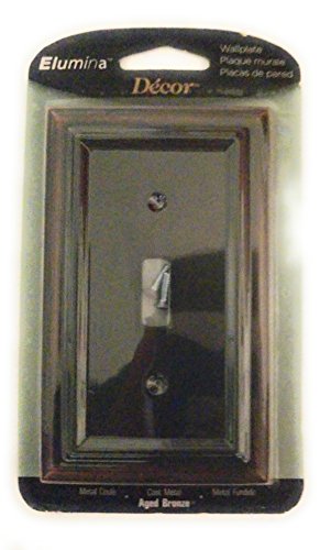 Elumina Continentalキャスト、サテンAged Bronze Wallplate、Toggle