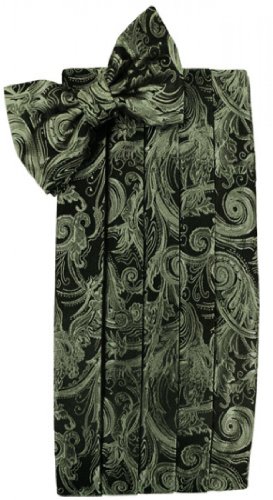 【中古】【未使用・未開封品】タペストリーFernサテンタキシードカマーバンドとボウタイ