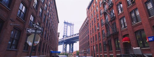 š̤ۡѡ̤ʡ360ԡ&ƥåɲ: View of Manhattan Bridge Through Buildings 72 in x 26.75 in 103554_1789