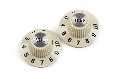 【中古】【未使用・未開封品】Fender パーツ Pure Vintage 1965 Jazzmaster? "Witch Hat" Knobs, (2), Vintage White