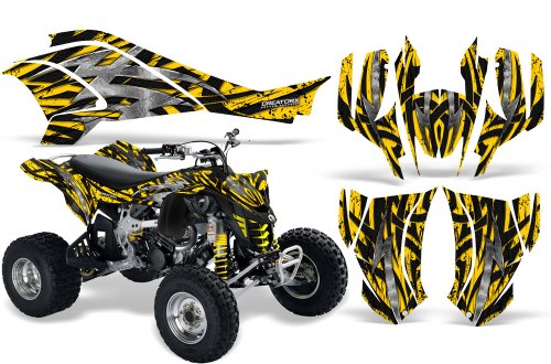 【中古】【未使用・未開封品】CreatorX グラフィックスキット デカール ステッカー Can-Am Ds450 ボルト投げ イエロー