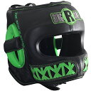 yÁzygpEJiz(Medium, Black/Lime) - Ringside Youth Face Saver Headgear