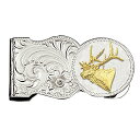 【中古】【未使用・未開封品】モンタナSilversmithsお金クリップヘラジカヘッドScallopシルバーゴールドmcl7???442