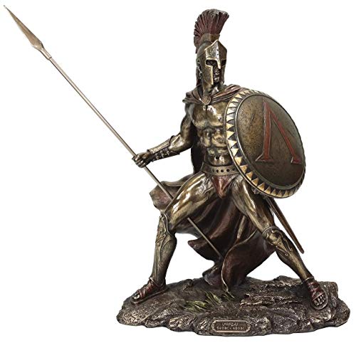 Greek Military King Leonidas Statue Bronze Finish