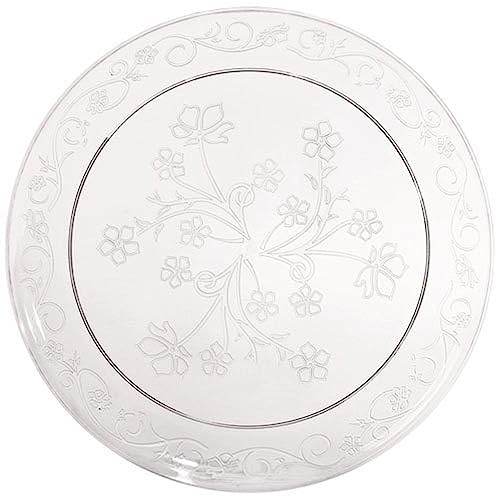 Hanna K. Signature Collection 20 Count D'Vine Plastic Plate, 10-Inch, Clear by Hanna K. Signature Collection