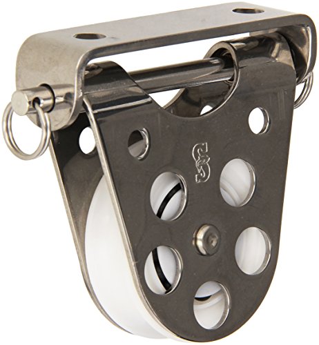 Schaefer Hinged Fairlead Block with Stainless Steel Cheeks and Delrin Ball Bearing Sheave