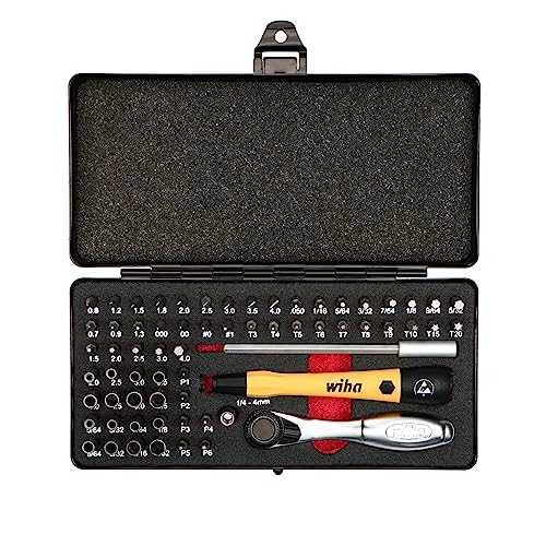 Wiha 75965 Precision Micro Bit Ratchet Steel Storage Box, 65-Piece 141［並行輸入］