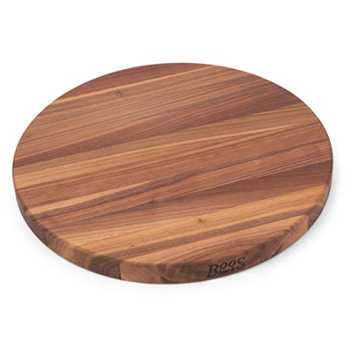 š̤ۡѡ̤ʡJohn Boos WAL-R18 Walnut Wood Edge Grain Reversible Round Cutting Board, 18 Inches Round x 1.5 Inches by John Boos