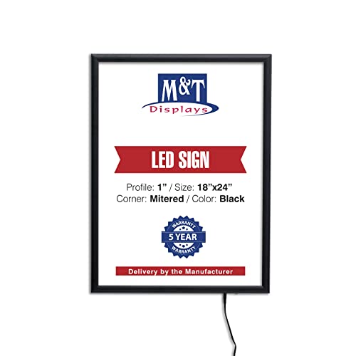 【中古】【未使用・未開封品】スマートLEDボックス18?" W x 24?" Hポスターサイズ1?"シルバーとブラッ..