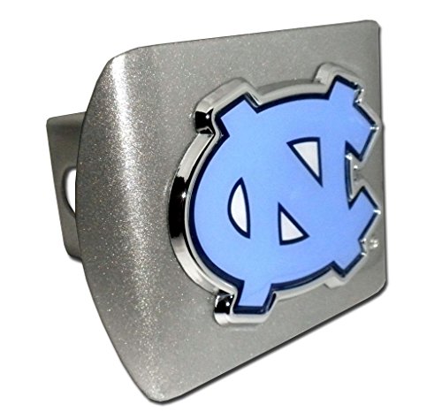【中古】【未使用・未開封品】University of North Carolina ("NC" with colour) Brushed Chrome Hitch Cover