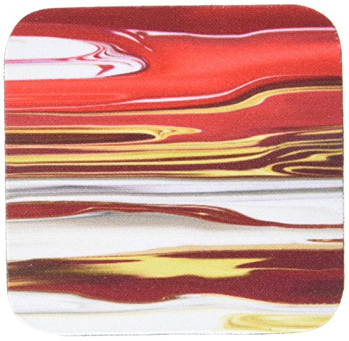 š̤ۡѡ̤ʡ(set-of-8-Soft) - 3dRose cst_80716_2 Modern Red Silver N Gold Melt Soft Coasters, Set of 8