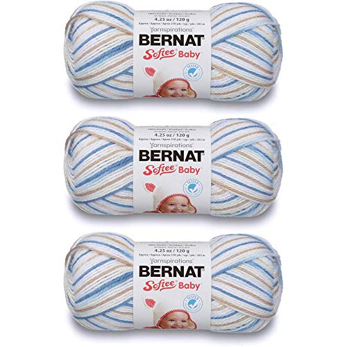 Bulk Buy: Bernat Softee Baby Yarn Ombres (3-Pack) Little Boy Blue 166031-31128 by Bernat Bulk Buy