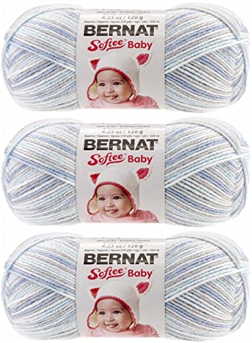 Bernat Bulk Buy Bernat Softee Baby Yarn Ombres 毛糸 並太 ブルー系 360g 約850m