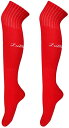 【中古】【未使用・未開封品】Luwint 大人用厚手ロングソックス コットン製 サッカー用 男女兼用(15色) One Size レッド