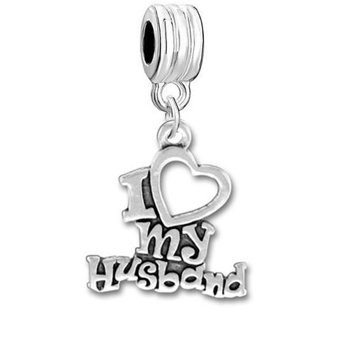 楽天AJIMURA-SHOP【中古】【未使用・未開封品】SEXY SPARKLES （セクシー スパークル） 「I Love My Husband」 チャーム ダングル ブレスレット スネーク チェーン ブレスレットに使用可能