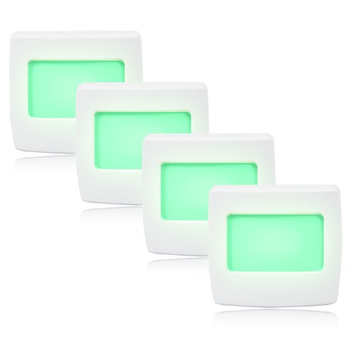 Maxxima ミニ グリーン 常時点灯 LED ナイトライト 4個パック