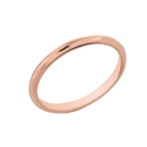 【中古】【未使用・未開封品】Dainty 10Kローズゴールド コンフォートフィットバンド トラディショナル 2mm 結婚指輪 レディース