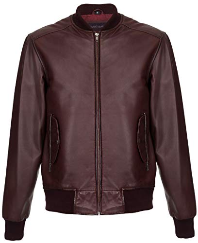 【中古】【未使用・未開封品】70'S Retro Bomber メンズ オックスブラッド クラシック ソフト イタリアンナッパレザージャケット 1229 US ...