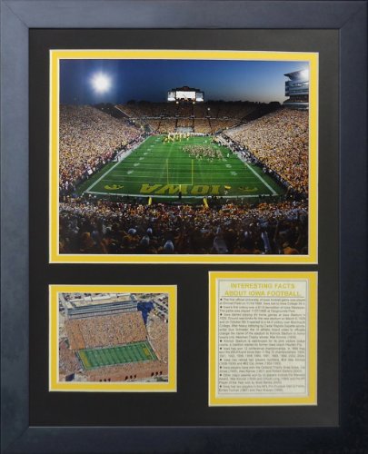 Legends Never Die Iowa Hawkeyes Kinnick Stadium Framed写真コラージュ、11?by 14インチ