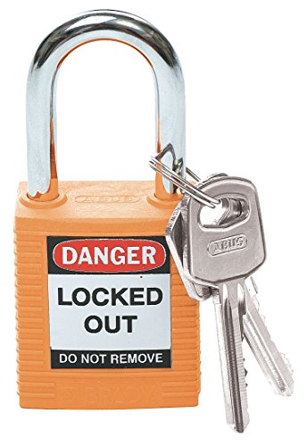 【中古】【未使用・未開封品】Brady 123268 Lockout Padlock, Keyed Alike, 1/4, Orange (Pack of 3) by Brady