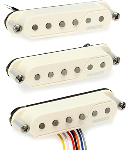 FISHMAN Fluence Set of 3 Single Width Pickups for Strat, White PU STRWH3 ST用シングルセット