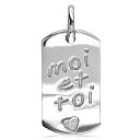 【中古】【未使用・未開封品】Moi Et Toi Me and You、ドッグタグチャーム スターリングシルバー