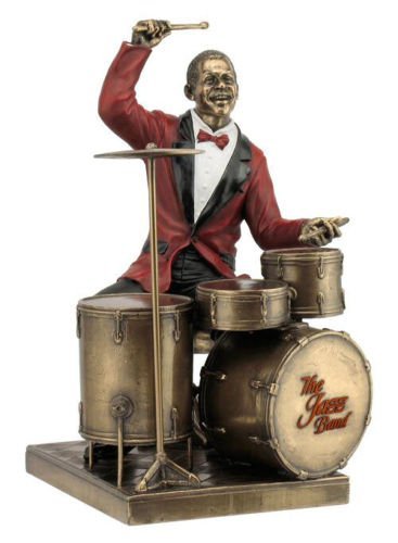 【中古】【未使用・未開封品】Drum Player Statue Sculpture Figurine???Jazz Bandコレクション