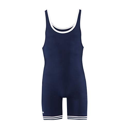 【中古】【未使用 未開封品】Matman WrestlingユースBoysダブルニットナイロンSinglet ブルー