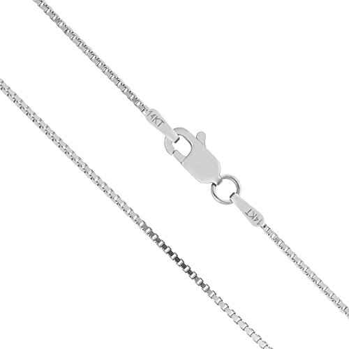 Rakuten - 【中古】【未使用・未開封品】Honolulu Jewelry Company 14Kソリッドホワイトゴールドボックスチェーンネックレス
