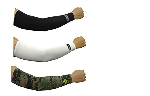 【中古】【未使用・未開封品】3pairs Cycling Sun Protective Uv Cover Arm Sleeves Athletic Sport Cooling Football Hikhing Golf Fishing Driving Jogging Camo (White, Bl