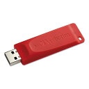 【中古】【未使用・未開封品】ver97005???Verbatim 64?GBストアN Go Usbフラッシュドライブ???レッド