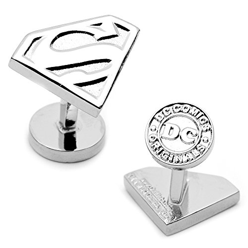 【中古】【未使用・未開封品】メンズシルバーSuperman Shield Cufflinksシルバーカフリンク カラー: シルバー