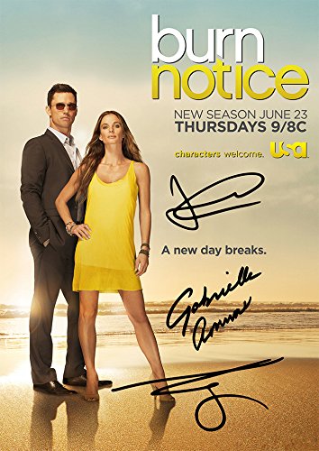 【中古】【未使用・未開封品】Burn Notice TV印刷署名(サインpre-print ) by Jeffrey Donovan、ガブリエル・アンウォー、ブルース・キャンベル 11.7