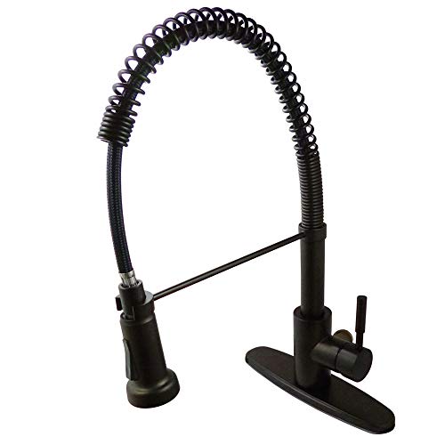 Kingston Brass GSY8885DL Gourmetier Concord 20cm Centerset Single Handle Kitchen Faucet with Pull-Out Sprayer, Oil Ru