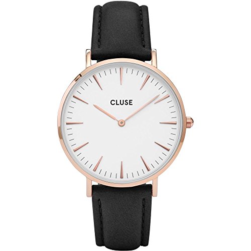 【中古】【未使用・未開封品】CLUSE CL18008 ROSE GOLD WHITE/BLACK WATCHES LA BOHEME レディース 腕..