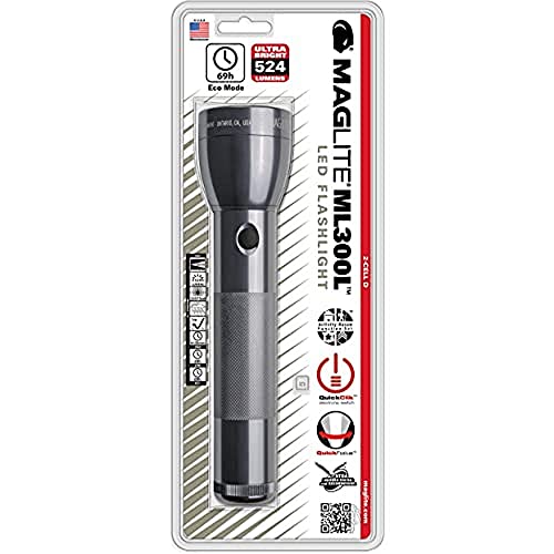 【中古】【未使用・未開封品】第三世代：3rd Generation 【本体色：グレー】 MAGLITE 2D LEDマグライト ML300L-S2096 Grey【単1アルカリ電池×2本 / 明るさMAX：524ルーメン