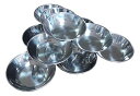 【中古】【未使用・未開封品】10pcs Korean Stainless Steel 12cm Table Small Dish Bowl Plate Set for Side Dish, Sauce