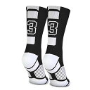 【中古】【未使用 未開封品】アスレチックハーフクッションクルーソックス Mid Calf ブラック カスタムチーム番号