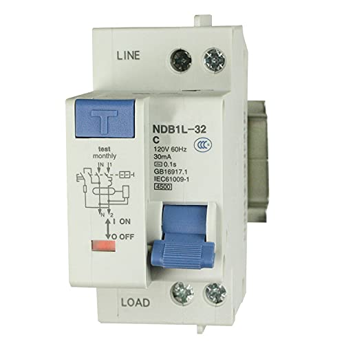 【中古】【未使用・未開封品】ASI NDB1L-32C-6-120V DIN Rail Mount Ground Fault Circuit Breaker, UL 1053 Ground Fault Sensing, 6 amp, 120V, Leakage Current 30 mA by A