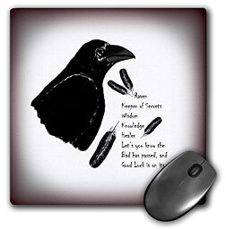 【中古】【未使用・未開封品】3dローズ"の意味Raven is a picture I Drew with Native American信念"マット仕上げマウスパッド???8?x 8?"???MP _ 194500?_ 1