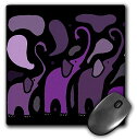 3dRose Awesome 紫の象 抽象アート オリジナル - マウスパッド 8 x 8インチ (mp_200506_1)